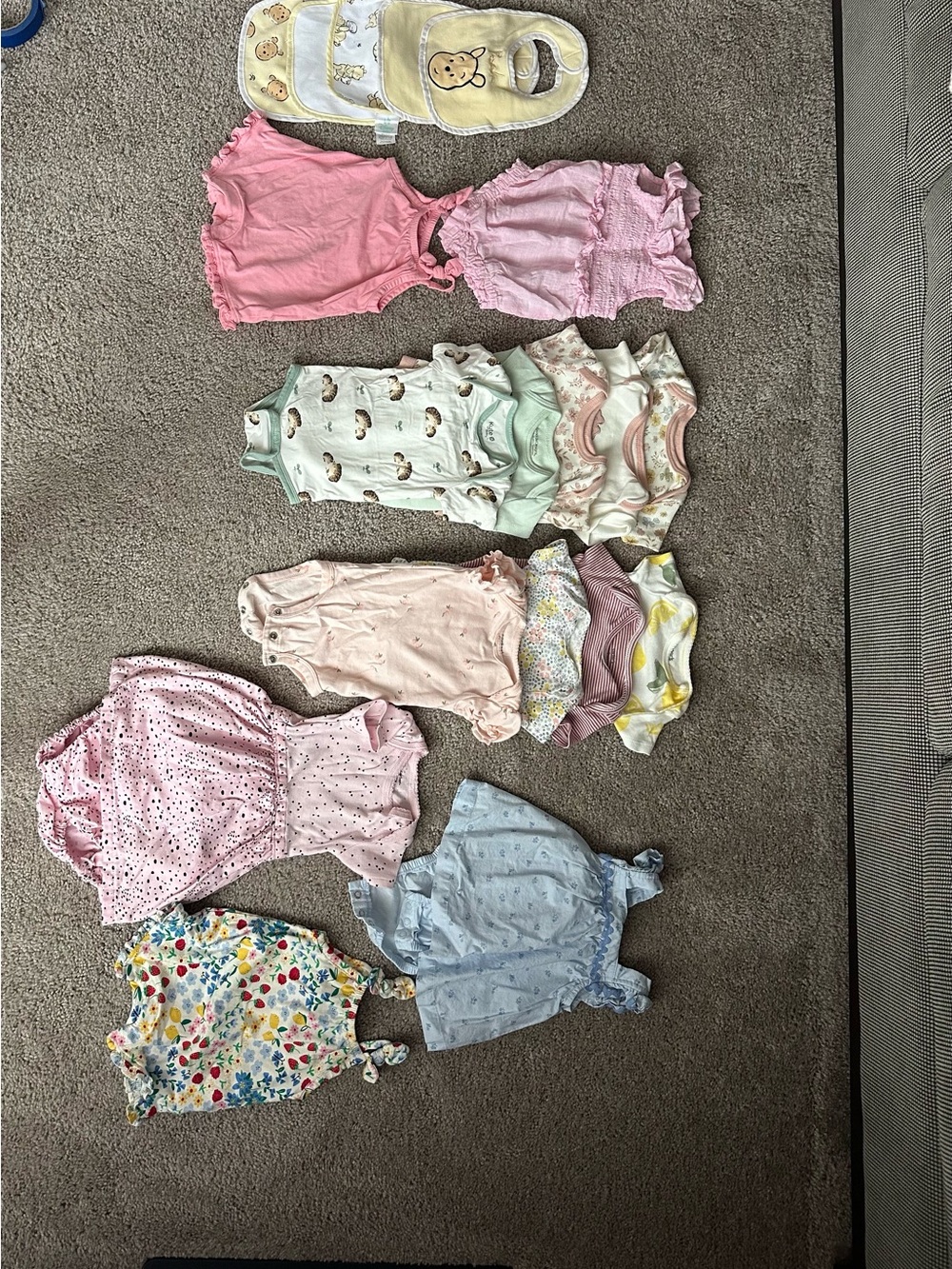 0-3 months Baby Girls' Multicolor Onesie & Romper Set - Soft Pastel Mix